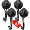 MIKEDE Magnetic Hooks 4 Pack 40Lbs Heavy Duty Neodymium Magnet