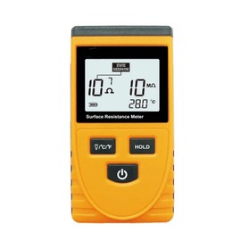 BOWONG Digital Surface Resistance Tester, Handheld Earth Resistance Meter Measure Instrument Static Detector with Backlight LCD Display