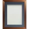 Frame Company Simpson Range Copper 8x6 inch Frame With Blue Mount for 6x4 inch *Choice of Sizes* Fitted with Real Glass