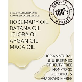 AKBAN Aceite De Batana Para El Crecimiento Del Cabello, Con Aceite De Romero Aceite De Maca Argan Jojoba, Promueve El Espesor Del Cabello, Nutre El Cuero Cabelludo Y Cabello Para To