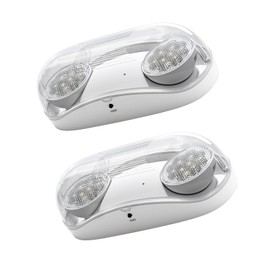 FREELICHT 2 Pack Wet Location Emergency Lights, Emergency Light for Business, IP65 Waterproof Emergency Lighting with Battery Backup, Two Heads Adjustable LED Emergency Lighting, UL 924 Certified