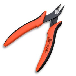 Sysotek Flush Cutters Precision Wire Cutters for Fiber Optics, Electronics and Jewelry Making Tool Mini Diagonal Cutting Pliers Perfect for Zip Ties, Electrician Tool, Small Wire, Crafting and More