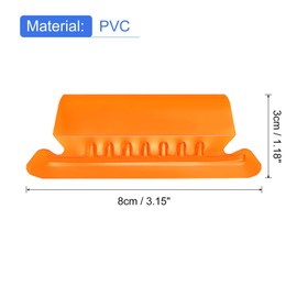 uxcell Hanging File Folder Tabs, 2 Inch Insertable Tabs and Inserts Plastic Clear File Organizer Labels Filing for Folder Quick Identification, Orange, 150 Pcs