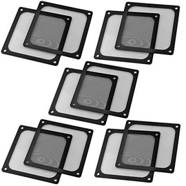 S SIENOC 10 x 120 x 120 mm Black Fan Cover with Ultra Fine Dust Filter, Low Magnetic Mounting (10 x Dust Filter, 120 x 120 mm, Black)