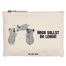 Mr. & Mrs. Panda Koala Make-Up Bag Celebrate Yourself, White, M, Hand Drawn