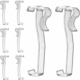 Clips de cenefa, 10 unidades, 3 pulgadas, clip oculto, plástico transparente para persianas horizontales, soporte de retención de cenefa