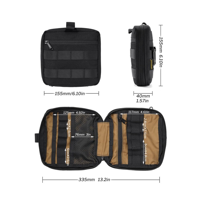 VIPERADE CHP2 Molle Tactical Bag, EDC Pouch, Tactical Molle Bags,