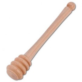Honigheber aus Holz, 15 cm, sauberes Dosieren von Honig & Sirup ohne Kleckern, geschmacksneutraler Honig-Löffel, Honigspirale aus heimischem Kirsch-Holz