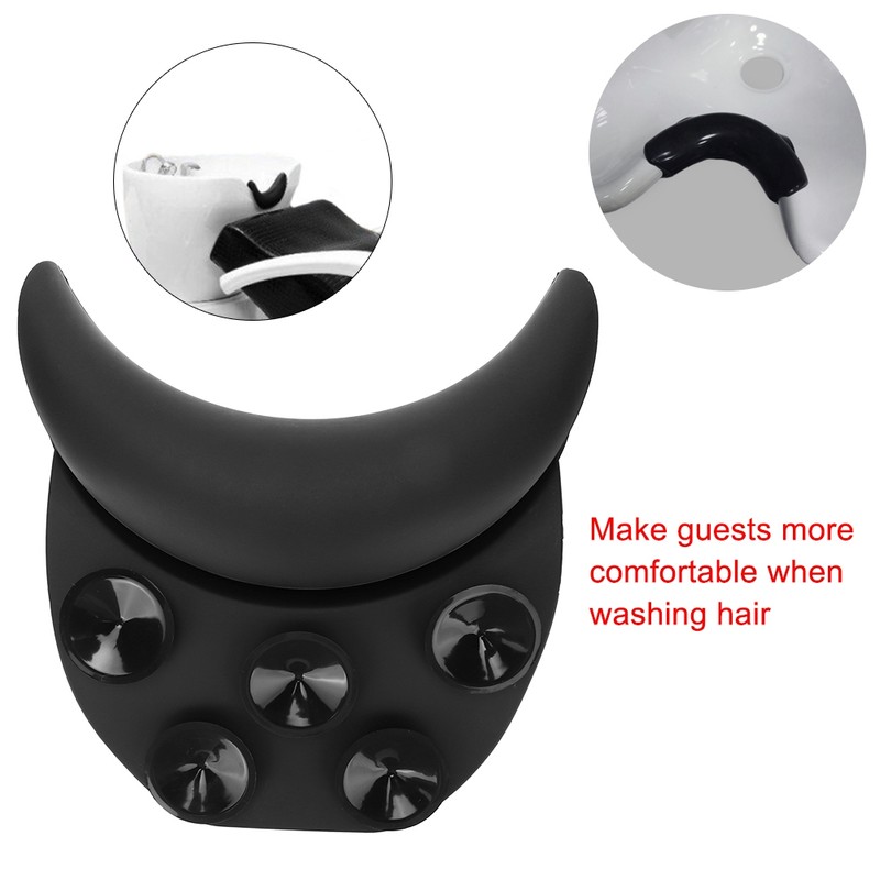 Silicone Curved Pillow Shampoo Bed Neck Rest Hair Wash Pillow