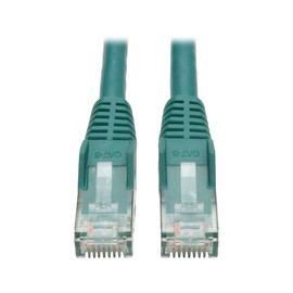 Tripp Lite Cat6 Gigabit Ethernet Snagless Molded Patch Cable, 24 AWG 550MHz Premium Utp, Green GbE RJ45 M/6In 6" (N201-06N-GN)