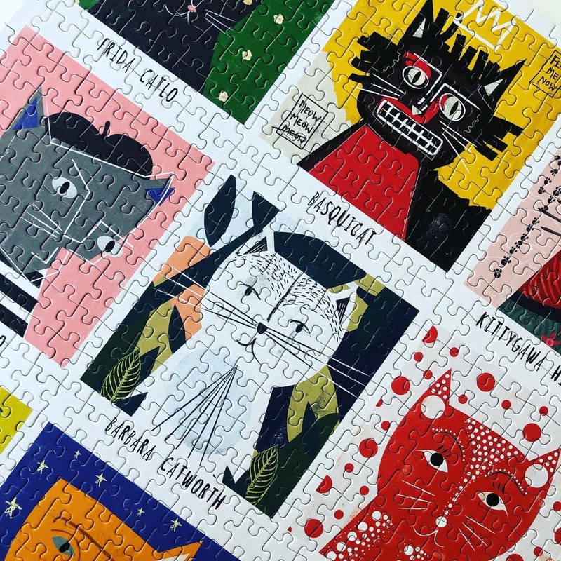 Art Cats by Nia Gould - 1,000 Piece Happily Puzzle