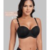 DotVol Women's Multiway Strapless Bra Full Figure Underwire Contour Beauty