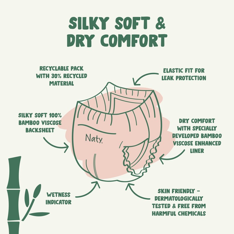 Naty Bamboo Viscose Training Pants – Silky Soft, Potty Training