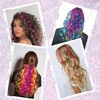 12Pcs Hair Tinsel, Purple Hair Tinsel Clip In Fairy Tinsel