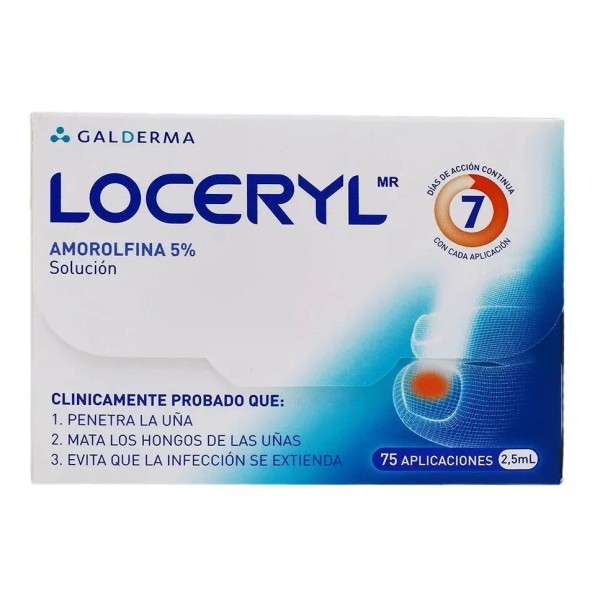Loceryl Amorolfina 5% C/75 Aplicaciones De 2.5 Ml Galderma