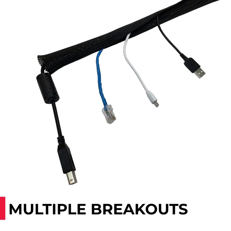 acatana Cable Management Sleeve Cord Organizer Hide Wire Wrap Cover