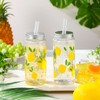SiliFine 24 Pcs Lemonade Cups with Lid and Straw Yellow