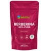 Wellthy Berberina Pura 200 Cápsulas. 100% Berberis Aristata, 500mg c/u,