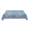 GSRONY Decorative Rectangle Table Cloths Mermaid,Glitter Mermaid Scales Backdrops Purple