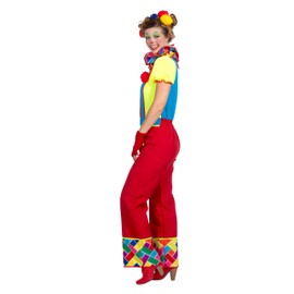 WILBERS & WILBERS 4811 Clown Costume for Women, Two-Piece, Jumpsuit, Adult Costume for Carnival