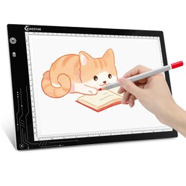 Rechargeable Light Box Drawing A4,Tracing Board with Brightness Adjustable for Artists, Animation Drawing, Sketching, Animation, X-ray Viewing (A4-RCG)