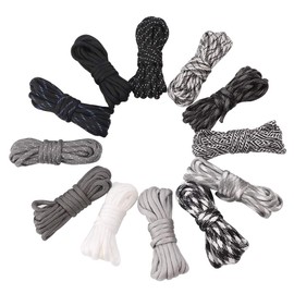 Hileyu Parachute Cord, 12 Colours 3 m, Paracord 550 Multifunction Type III, Paracord Ropes, Survival, Paracord Bracelet, Random Combination, Craft Kit, 7 Strands, Tent Rope, (Mutil-Color 2)