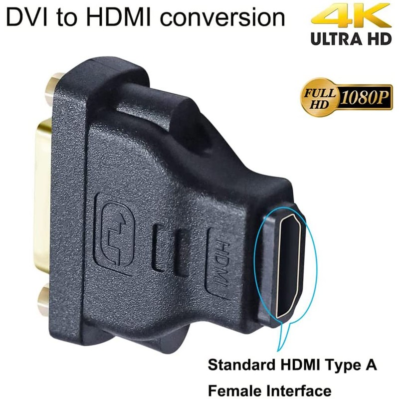 DTECH HDMI Female DVI 29pin Female Converter Adapter Two-Way Transmission
