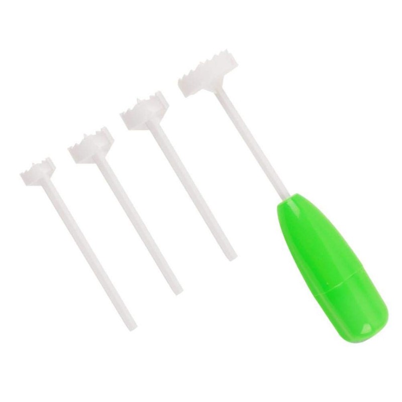Faruxue Veggie Corkscrew Carver, 4 Pcs Replaceable Vegetable Spiral Cutter