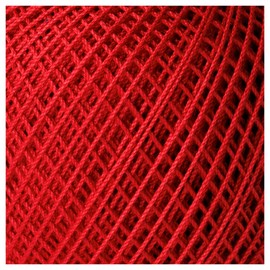 Olympus Lace Thread Gold Tag #40 Lace Yarn 0.3 oz (10 g) COL. 190 China Red Series 0.3 oz (10 g) Approx. 35.0 ft (89 m)