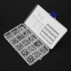 300pcs Nuts Kit Metal Self Clinching Nuts Pressure Riveting Nuts Rivet Assortment Set with Case