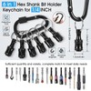 Flexible Drill Bit Extension Set, Hex Shank Bit Holder Keychain,
