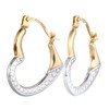 9ct Yellow and White Gold Women’s Earrings – Thick Heart