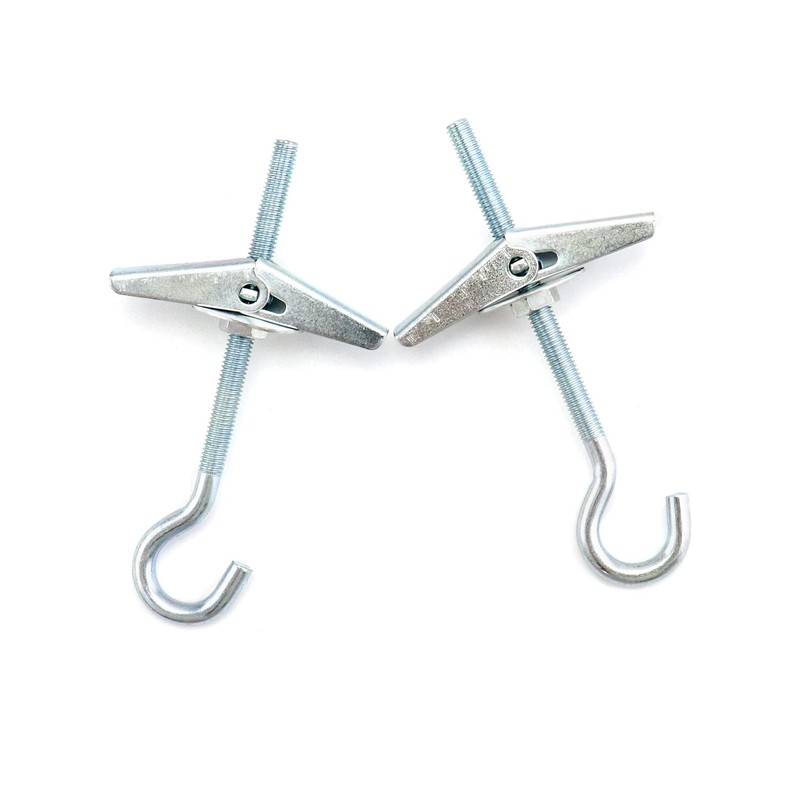 QWORK Ceiling Hooks, 12 Packs 3-9/16" Spring Toggle Wing Bolts