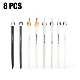 JOMPENS 8Pcs/Set Black White Dog 0.5mm Cartoon Cute Gel Pens Black Ink Press Type Writing Pen Office Stationery School Gifts Supplies