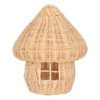 Mushroom House Night Lamp Rattan Knit Convenient Storage Mushroom Night