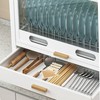 FAQINZYUAN Kitchen Countertop Dish Storage Cabinet with Drawers,4-Layer Dust-Proof Dish