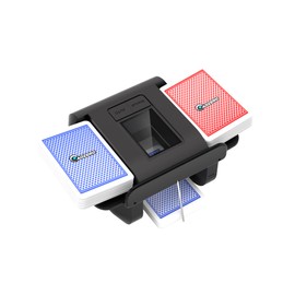 ADZERD Rechargeable Automatic Card Shuffler for 1-2 Decks, Electric Playing Cards Shuffler Machine with Auto & Manual Modes – Ideal for UNO, Poker, Mahjong, Bridge, Spades, Rummy, Casino - Black