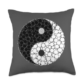 Yin Yang Symbol Evil And Good Throw Pillow
