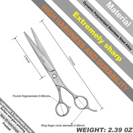 Fengliren High-end Professional Dog Grooming Scissors Pet Grooming Shears 7 Inches Extremely Very Sharp Made Of Stainless Steel Alloy By Hand For Dog Cat Groomer