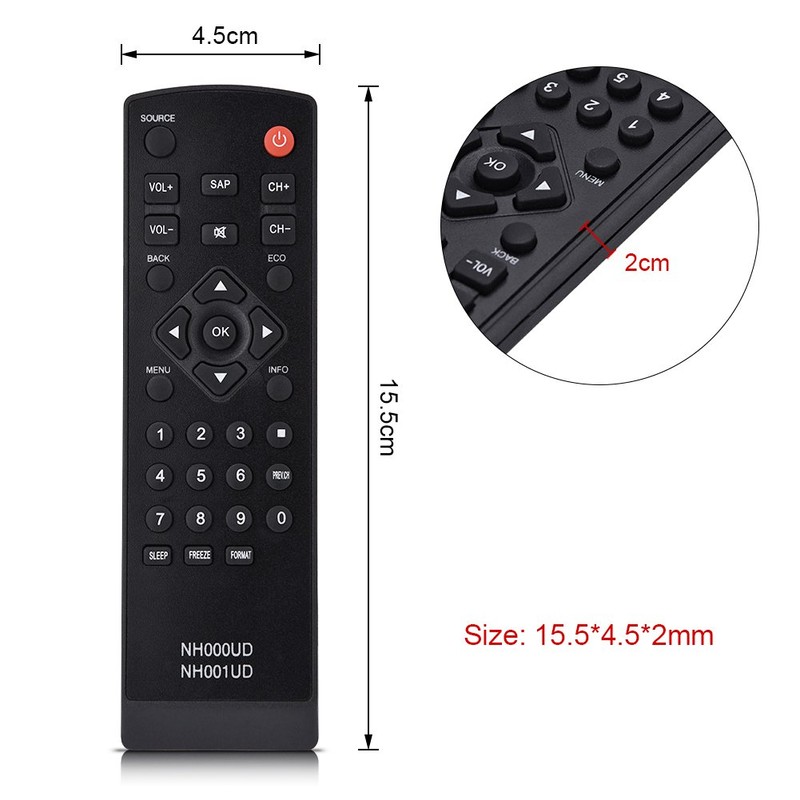 Remote Control NH000UD Replacement for Emerson Smart TV, 4K TV
