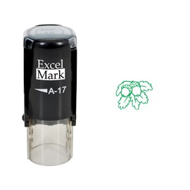 Thanksgiving Rubber Stamp - Acorns - Green Ink