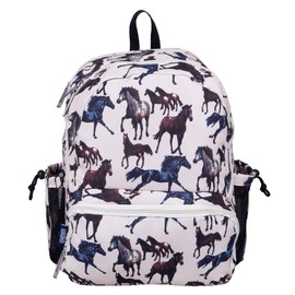 Wildkin 17 Inch Kids Backpack for Boys & Girls, Features Three Zippered Compartment with Interior & Side Pockets Backpacks, Perfect for School & Travel Backpack for Kids (Horse Dreams)