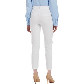 MGWDT Women's Dress Pants Stretchy Blazer Business Pull On Work Pants White 6