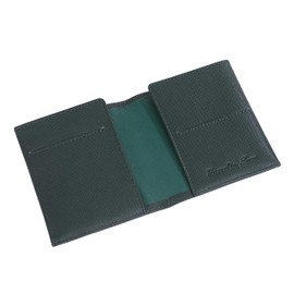 Lacorte Luce Money Clip, Genuine Cow Leather, Lightweight, Thin, 0.3 inches (8 mm), Holds 4 Cards, green