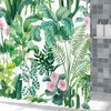Green Leaves Eucalyptus Shower Curtain, Floral Tropical Plant Shower Curtains