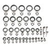 37Pcs Fishing Rod Guides Top Tip Ring Telescopic Surf Casting