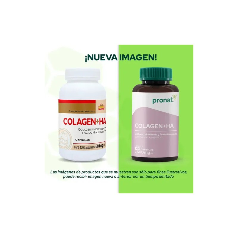 Kit 3 Piezas Suplemento Colágeno Hidrolizado +ha 120 Caps Sin