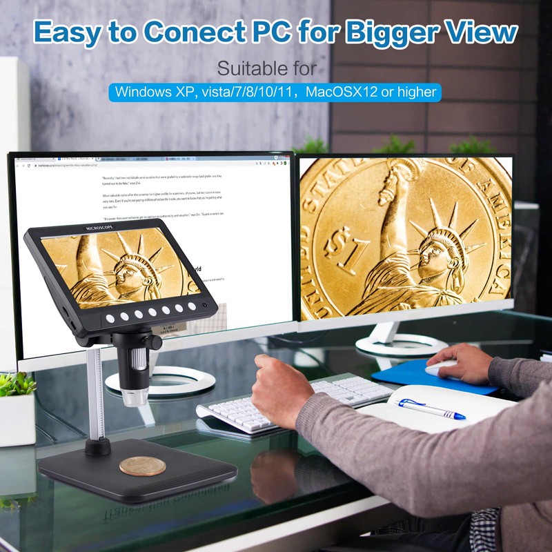 Koolertron Digital Microscope, 1080P HD 1000X Microscope, USB Microscope Microscope