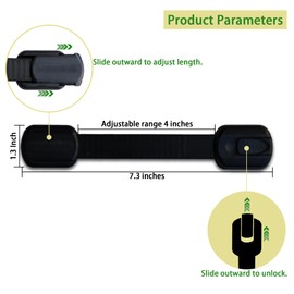 Chengcan Cabinet Locks Provide Effective Baby Proofing - No Screws and Magnets Required Multi-purpose Suitable for Furniture Ovens Drawers Kitchens Toilet Seats (B - Black, 2 pieces (1set))