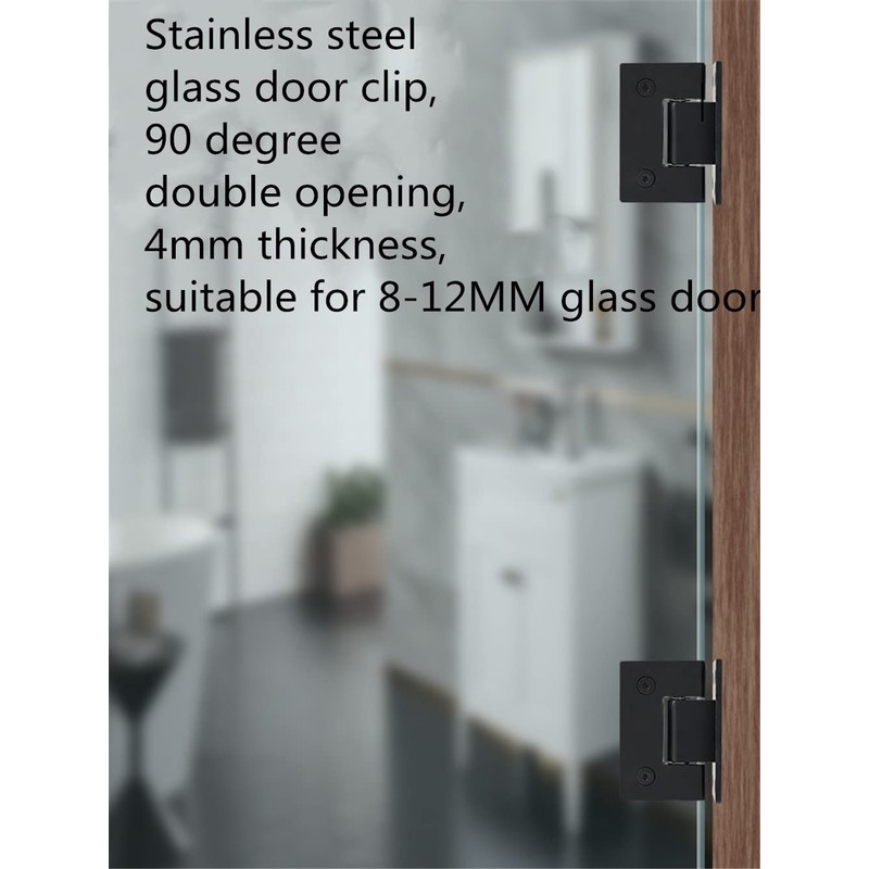JU+ 90 Degree Glass Door Wall Hinges Shower Room Accessories